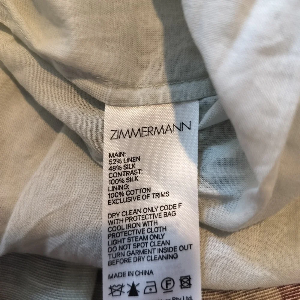 Zimmermann Wonderland Floral Mini Skirt Colorful Linen Silk - Picture 14 of 14